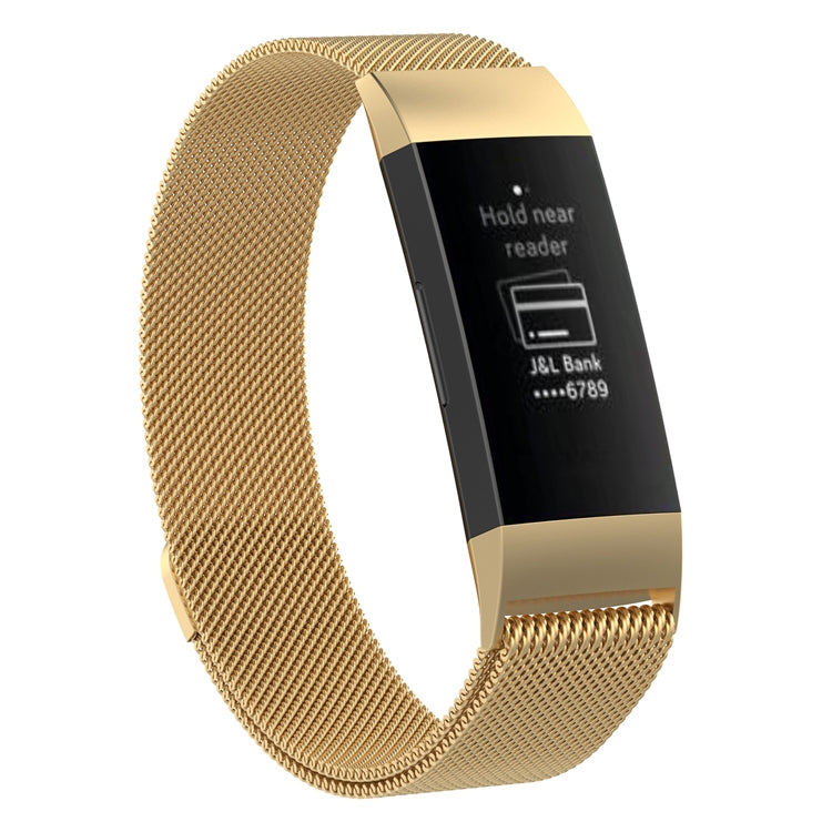 Stainless Steel Magnet Wrist Strap for FITBIT Charge 4， Large Size: 210x18mm, Size：210x18mm