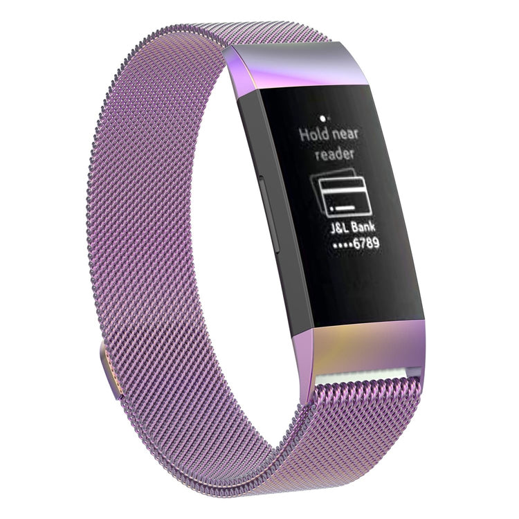 Stainless Steel Magnet Wrist Strap for FITBIT Charge 4， Large Size: 210x18mm, Size：210x18mm
