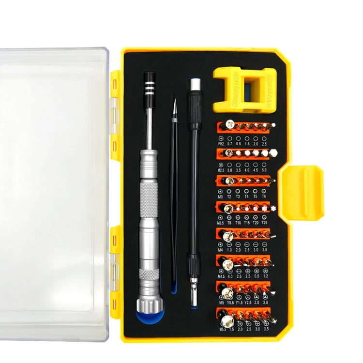 Obadun 9802B 52 in 1 Aluminum Alloy Handle Hardware Tool Screwdriver Set Home Precision Screwdriver Mobile Phone Disassembly Tool, Obadun 9802B(Orange), Obadun 9802B(Yellow)