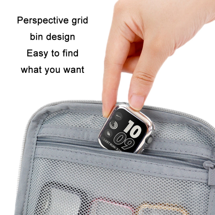 Boona Smart Watch Strap Data Cable Portable Storage Bag For Apple Watch, Small (Gray), Small (Black), Large (Gray), Large (Black)