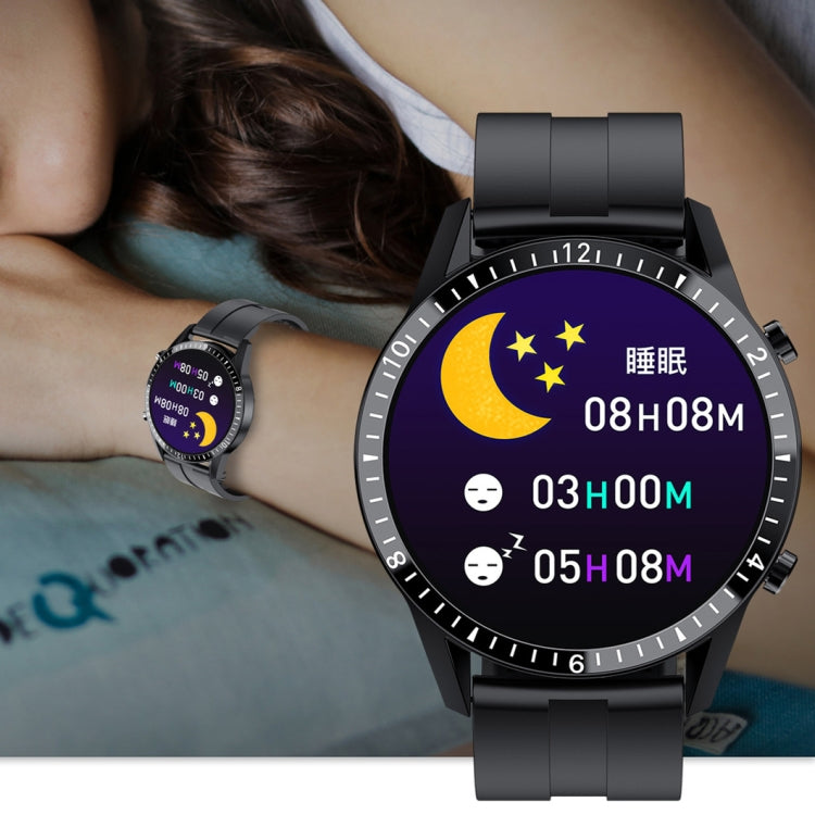 I9 1.5 Inch Heart Rate/Blood Pressure/Blood Oxygen Monitoring Watch, Color: Silver Steel, Black, Red, Orange, Green, Black Leather, Brown Leather, Black Steel, Silver Steel