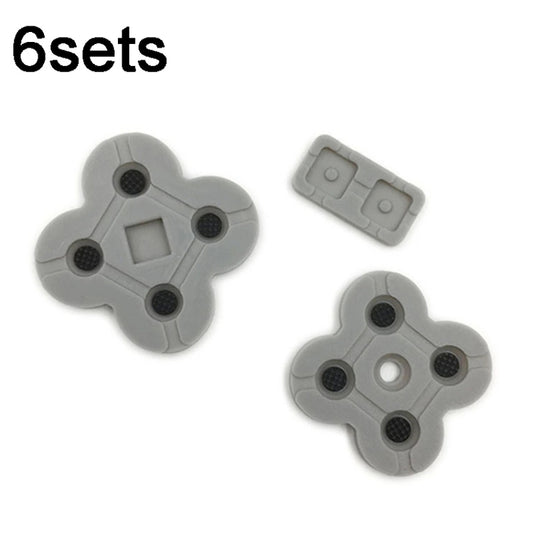 For NDSL NDS Lite Game 6sets Conductive Rubber Pad Soft Silicone Adhesive Key Button Pads, Conductive Rubber Pad