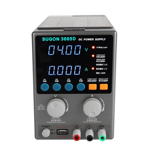 SUGON 3005D 4 Digital Display Power Supply Meter High Power Regulated Power Supply, EU Plug, US Plug