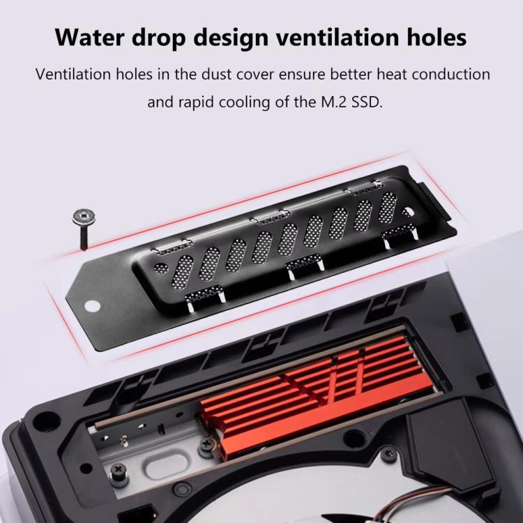 For PS5 Slim / PS5 Pro M.2 SSD Heatsink Dust Cover Expansion Slot Radiator, Heatsink Dust Cover Black, Heatsink Dust Cover Silver, Heatsink Dust Cover Green