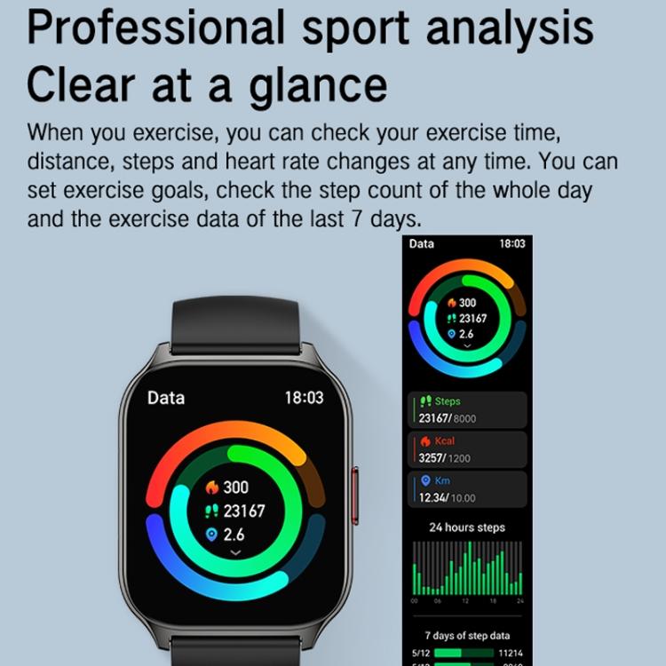 Blood Oxygen / Sleep / Heart Rate Health Monitoring Smart Watch Square Sports Double Strap Watch, Gold Steel+Silicone Pink, Black Steel+Silicone Black