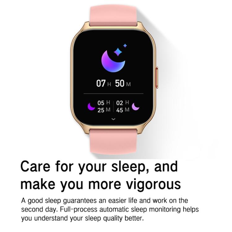 Blood Oxygen / Sleep / Heart Rate Health Monitoring Smart Watch Square Sports Double Strap Watch, Gold Steel+Silicone Pink, Black Steel+Silicone Black