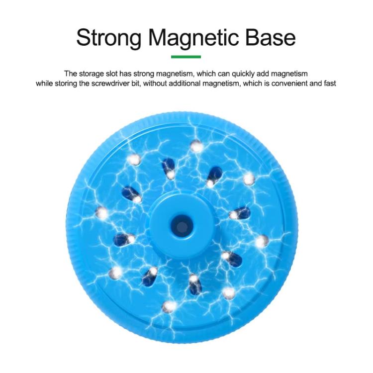 Magnetic Screwdriver Rotating Box 360-degree Rotation 17-slot Screwdriver Storage Box, RL-078