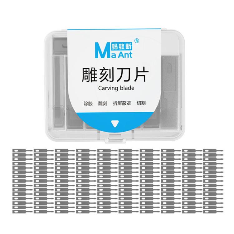 MaAnt M077 150pcs /Box Double-sided Flat Blade Cell Phone Repair Back Cover Removal Artistic Engraving Knife Blade, No. 4, No. 4A, No. 11, No. 16, No. 17