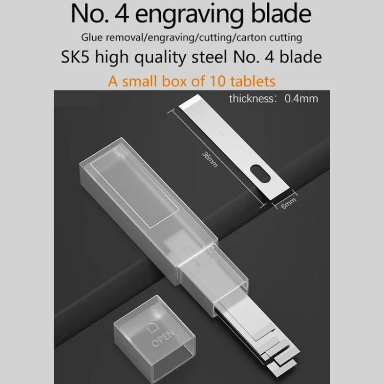 MaAnt M077 150pcs /Box Double-sided Flat Blade Cell Phone Repair Back Cover Removal Artistic Engraving Knife Blade, No. 4, No. 4A, No. 11, No. 16, No. 17