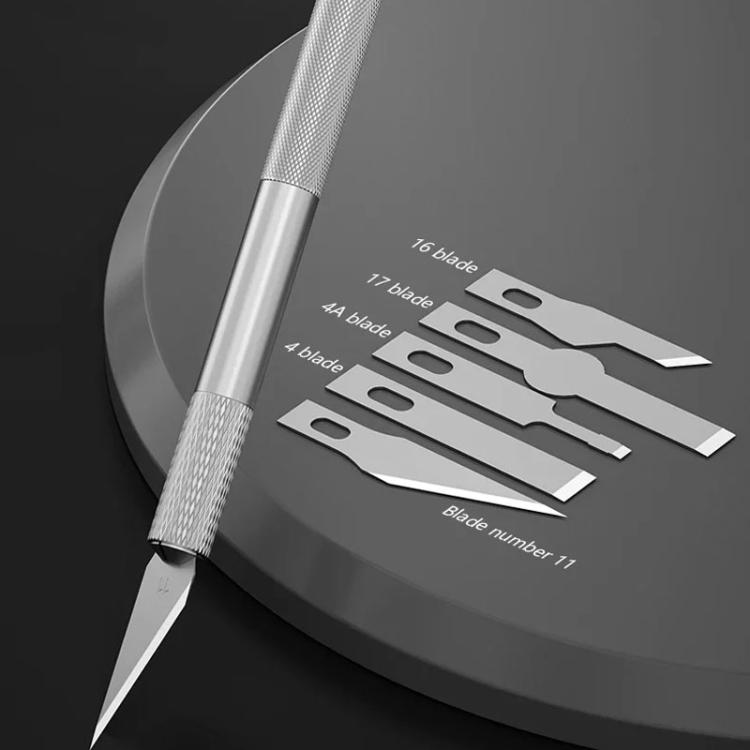 MaAnt M077 150pcs /Box Double-sided Flat Blade Cell Phone Repair Back Cover Removal Artistic Engraving Knife Blade, No. 4, No. 4A, No. 11, No. 16, No. 17