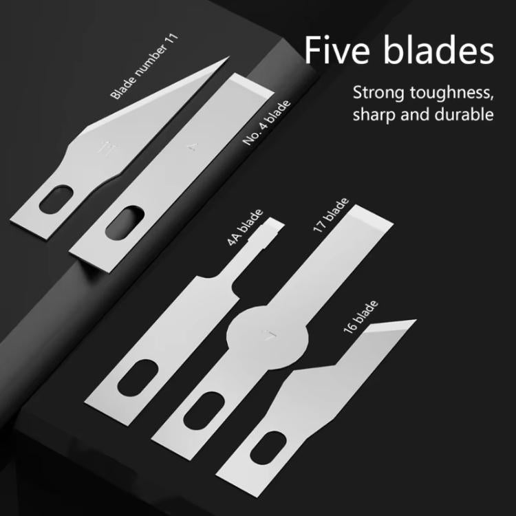 MaAnt M077 150pcs /Box Double-sided Flat Blade Cell Phone Repair Back Cover Removal Artistic Engraving Knife Blade, No. 4, No. 4A, No. 11, No. 16, No. 17