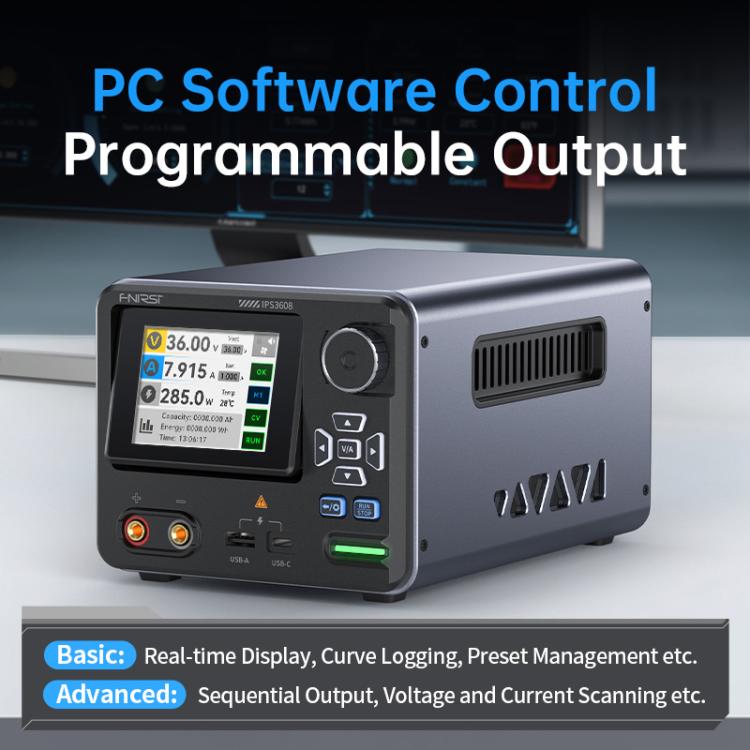 FNIRSI IPS3608 CNC DC Adjustable Regulated Power Supply High-Power Upper Computer, EU Plug, US Plug