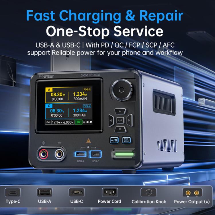 FNIRSI IPS3608 CNC DC Adjustable Regulated Power Supply High-Power Upper Computer, EU Plug, US Plug