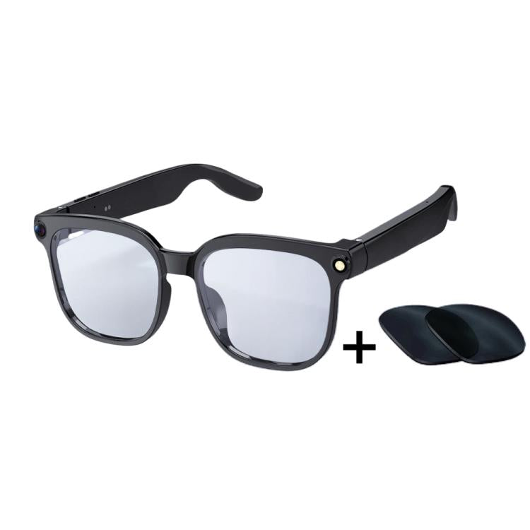 M02S Smart Glasses with 8MP HD Camera, 1080P Video, AI Voice Assistant, Recording, Translation, Transparent, Sunglasses, Photochromic, Transparent+Sunglasses, Transparent+Photochromic