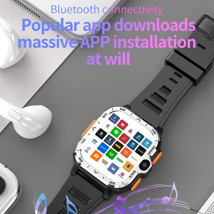 Eurasian African Versions 4G SIM Card Slot Rugged Sports Smartwatch With Google Play Store, Black 2+16G, Silver 2+16G, Black 4+64G, Silver 4+64G