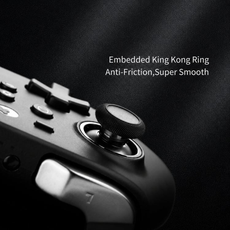 GuliKit NS34 King Kong Ring Thumbstick Kit 6-in-1 Replacement Joystick Caps with 3 Heights Compatible with GuliKit KingKong Controller Series, NS34 Black, NS34 Gray