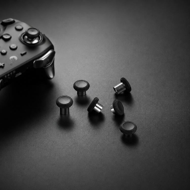 GuliKit NS34 King Kong Ring Thumbstick Kit 6-in-1 Replacement Joystick Caps with 3 Heights Compatible with GuliKit KingKong Controller Series, NS34 Black, NS34 Gray