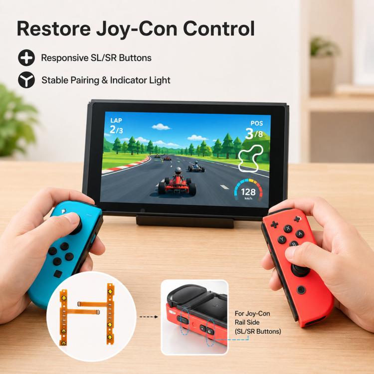 For Nintendo Switch Joy-Con SL SR Button Ribbon Flex Cable Replacement, Right Side Kit