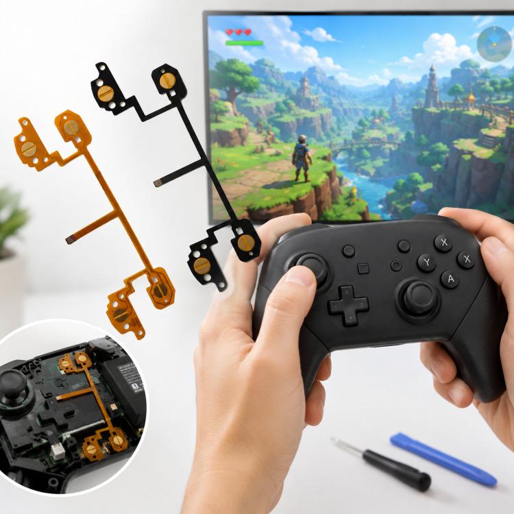 For Nintendo Switch Pro Controller Shoulder Trigger Button Flex Cable L R ZL ZR Button Repair Conductive Film