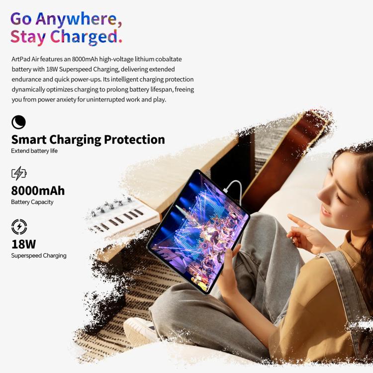 Teclast ArtPad Air Tablet PC, 8GB+128GB, 11 inch Android 15 MTK Helio G100 Octa Core, 4G Network Dual SIM, ArtPad Air