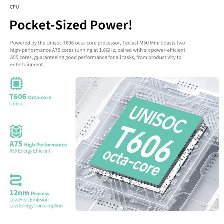 Teclast M50 Mini WiFi Tablet PC, 4GB+128GB, 8.7 inch Android 15 Unisoc T606 Octa Core, M50 Mini