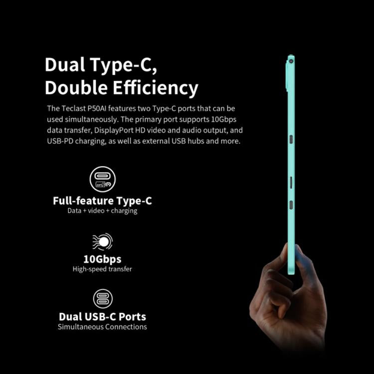 Teclast P50AI WiFi Tablet PC, 6GB+128GB, 11 inch Android 15 Allwinner A733 Octa Core with NPU, P50AI