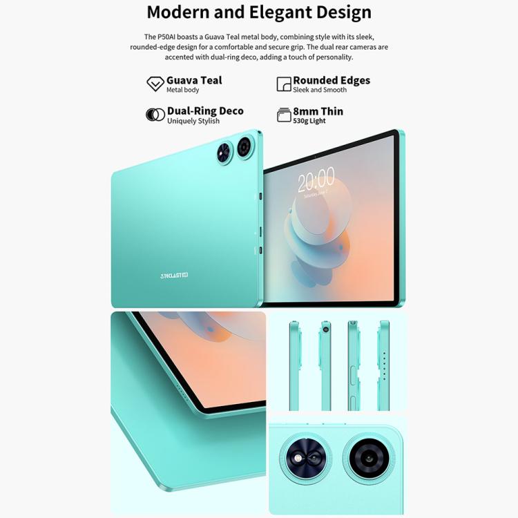 Teclast P50AI WiFi Tablet PC, 6GB+128GB, 11 inch Android 15 Allwinner A733 Octa Core with NPU, P50AI