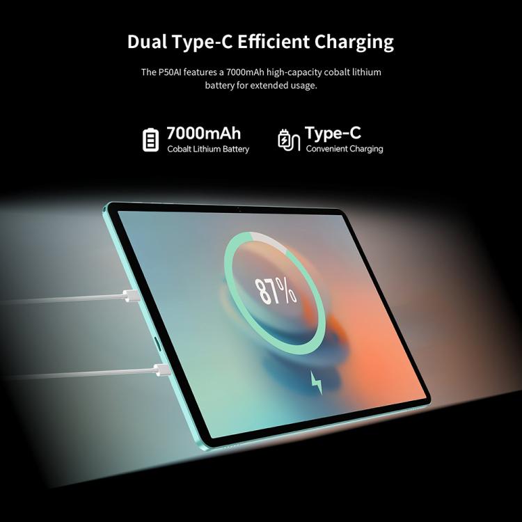 Teclast P50AI WiFi Tablet PC, 6GB+128GB, 11 inch Android 15 Allwinner A733 Octa Core with NPU, P50AI