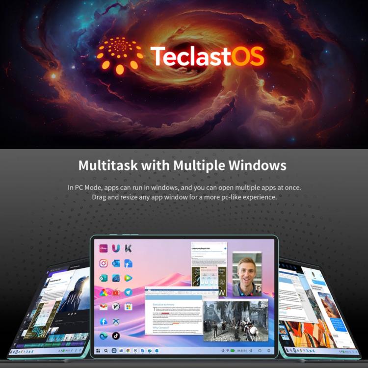 Teclast P50AI WiFi Tablet PC, 6GB+128GB, 11 inch Android 15 Allwinner A733 Octa Core with NPU, P50AI
