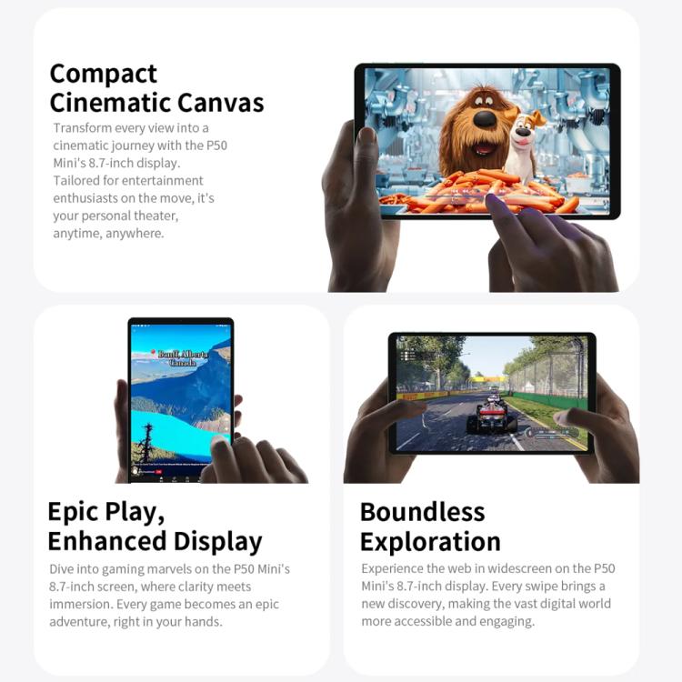 Teclast P50 Mini WiFi Tablet PC, 4GB+128GB, 8.7 inch Android 15 Unisoc T606 Octa Core, P50 Mini