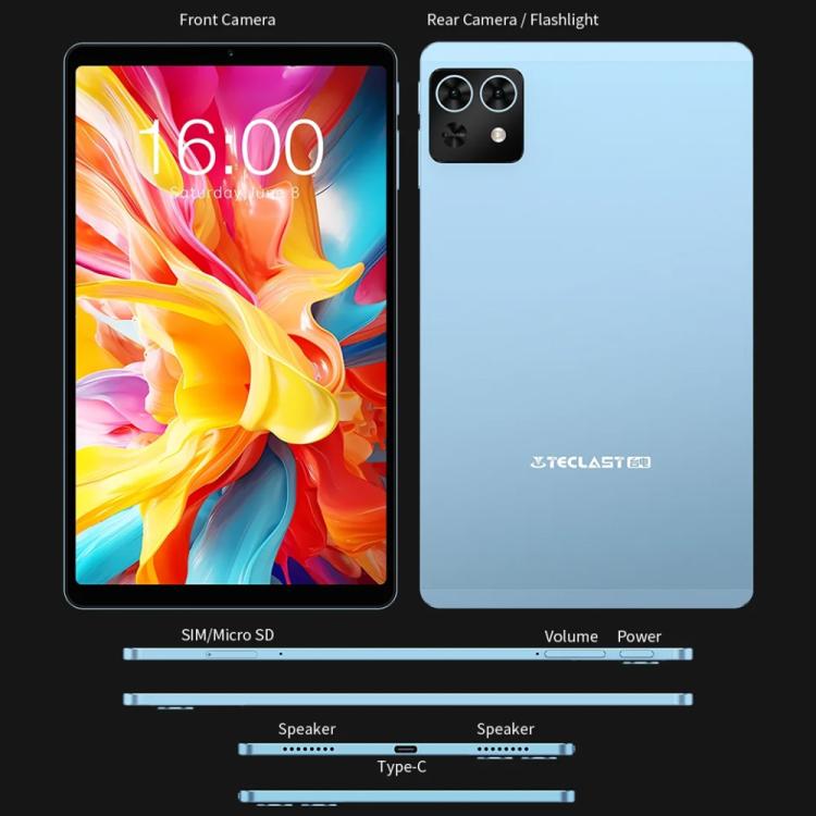 Teclast T50 Mini 4G LTE Tablet PC, 8GB+128GB, 8.7 inch Android 15 MediaTek Helio G99 Octa Core, Support Dual SIM, T50 Mini