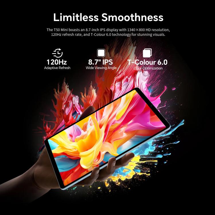 Teclast T50 Mini 4G LTE Tablet PC, 8GB+128GB, 8.7 inch Android 15 MediaTek Helio G99 Octa Core, Support Dual SIM, T50 Mini
