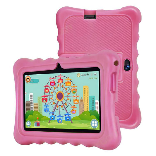 BDF T7 7 inch WiFi Kids Tablet PC with Silicone Case, 2GB+32GB, Android 8.1 MTK6735 Quad Core CPU, US Plug, 4GB+64GB
