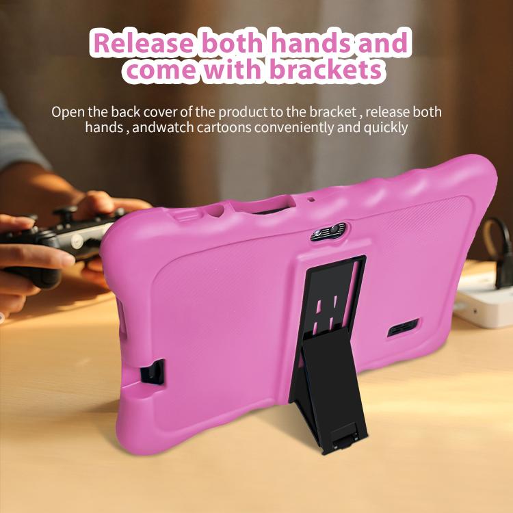 BDF T7 7 inch WiFi Kids Tablet PC with Silicone Case, 2GB+32GB, Android 8.1 MTK6735 Quad Core CPU, US Plug, 4GB+64GB