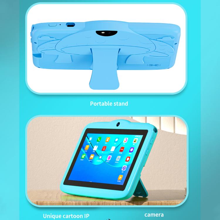 BDF 7 inch WiFi Kids Tablet PC with Mushroom Silicone Case, 1GB+16GB, Android 8.1 MTK6735 Quad Core CPU, US Plug, 3GB+32GB