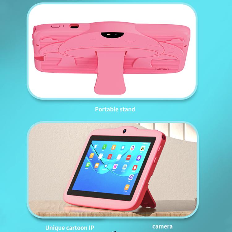 BDF 7 inch WiFi Kids Tablet PC with Mushroom Silicone Case, 2GB+32GB, Android 8.1 MTK6735 Quad Core CPU, US Plug, 4GB+64GB