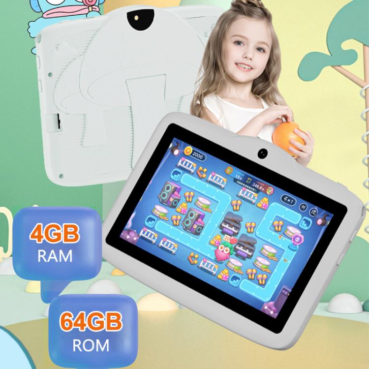 BDF 7 inch WiFi Kids Tablet PC with Mushroom Silicone Case, 2GB+32GB, Android 8.1 MTK6735 Quad Core CPU, US Plug, 4GB+64GB