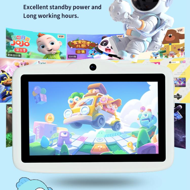 BDF 7 inch WiFi Kids Tablet PC with Mushroom Silicone Case, 2GB+32GB, Android 8.1 MTK6735 Quad Core CPU, US Plug, 4GB+64GB