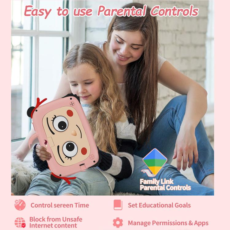 BDF 7 inch WiFi Kids Tablet PC with Nezha Silicone Case, 1GB+16GB, Android 8.1 MTK6735 Quad Core CPU, US Plug, 3GB+32GB