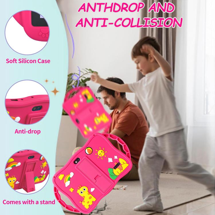 BDF 7 inch WiFi Kids Tablet PC with Giraffe Silicone Case, 1GB+16GB, Android 8.1 MTK6735 Quad Core CPU, US Plug, 3GB+32GB