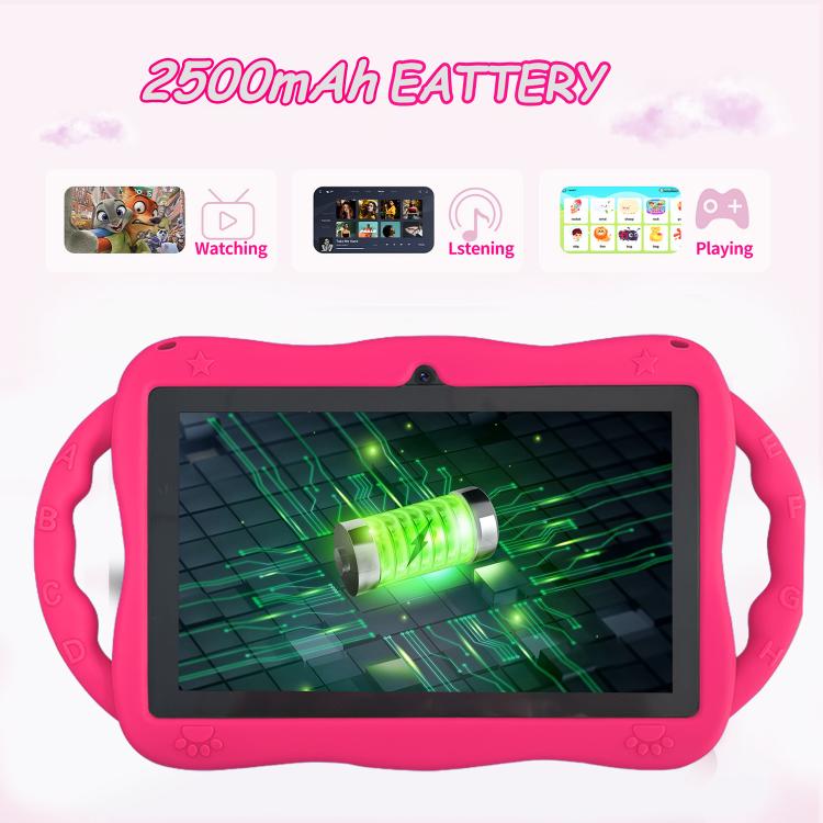 BDF 7 inch WiFi Kids Tablet PC with Giraffe Silicone Case, 1GB+16GB, Android 8.1 MTK6735 Quad Core CPU, US Plug, 3GB+32GB