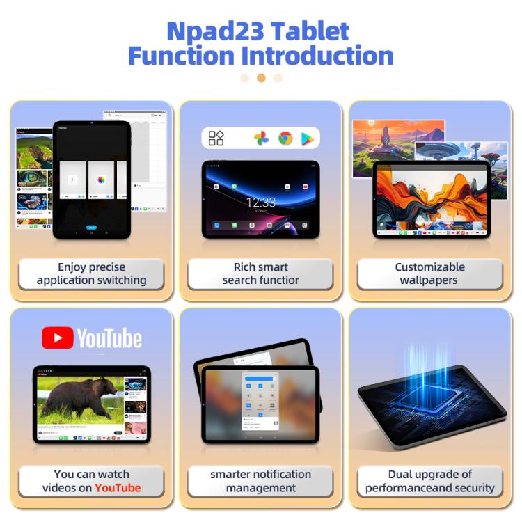 Nodizz Npad23 4G Network Tablet PC, 4GB+32GB, 10.1 inch Android 10 MTK6755 Octa Core, EU Plug