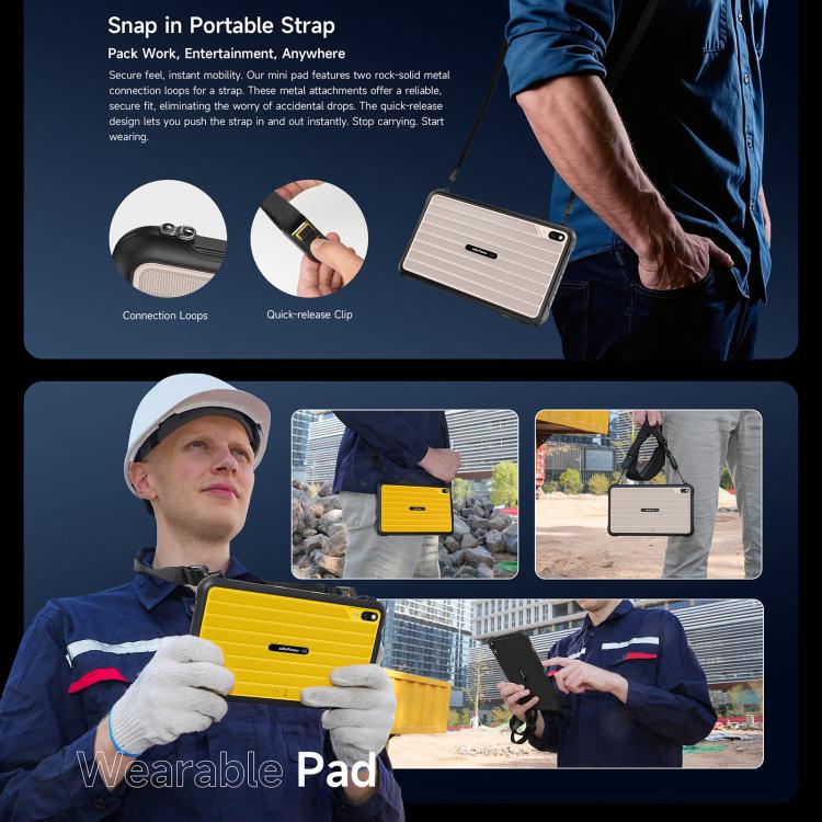 Ulefone Rugking Pad Pro Rugged Tablet PC, 8GB+128GB, 8.68 inch Android 16 Unisoc T7250 Octa Core 4G Network, EU Plug