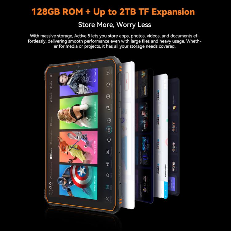 Blackview Active 5 4G Rugged Tablet, 8GB+128GB, 8.68 inch Android 14 Unisoc UMS9230E T615 Octa Core, Global Version with Google Play, Active 5