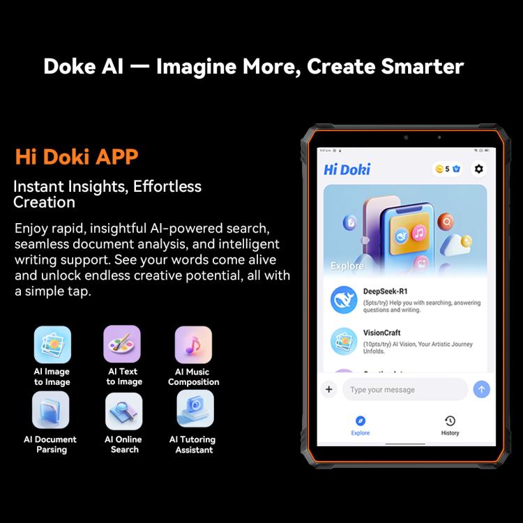 Blackview Active 5 4G Rugged Tablet, 8GB+128GB, 8.68 inch Android 14 Unisoc UMS9230E T615 Octa Core, Global Version with Google Play, Active 5