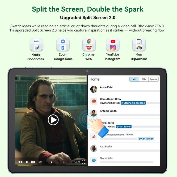 Blackview ZENO 1 Tablet PC, 6GB+256GB, 8 inch Android 15 Unisoc Tiger T615 Octa Core, Network: 4G, Global Version with Google Play, 6GB+256GB