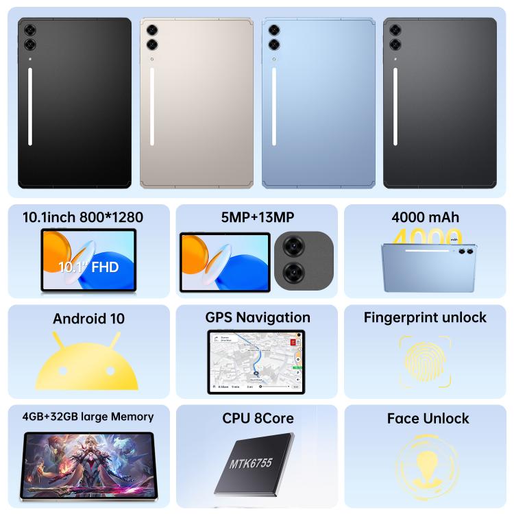 Tab S10 Ultra 10.1 inch 4G LTE Tablet PC, 4GB+32GB, Android 10 MTK6755 Octa Core, UK Plug, UK Plug